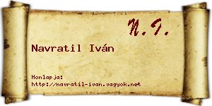 Navratil Iván névjegykártya